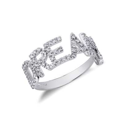 Bague femme personnalisée DREAM en diamants et or blanc 750