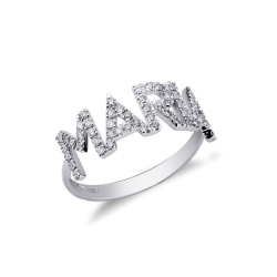 Bague prénom MARIA en diamants