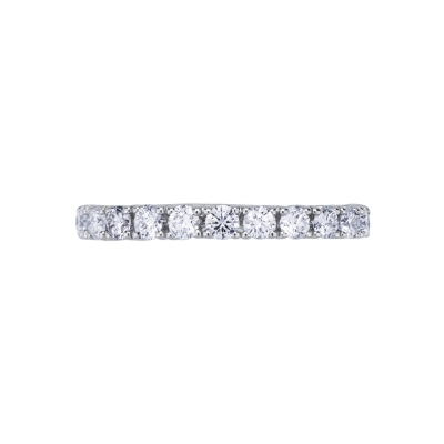 Bague en or blanc 18k avec 11 diamants taille brillante