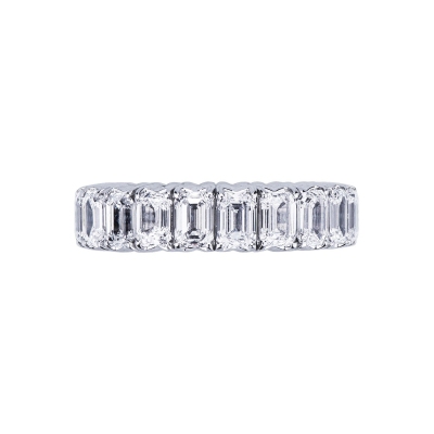 Bague en Diamants et en Or Blanc eternity Souple