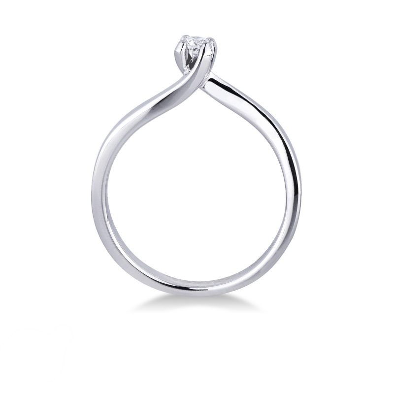 Bague solitaire 0.10 ct et or blanc 18k Bague solitaire 0.10 ct et or blanc 18k