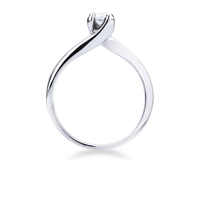 Solitaire femme en or blanc 18k et diamant 0.25 ct Solitaire femme en or blanc 18k et diamant 0.25 ct