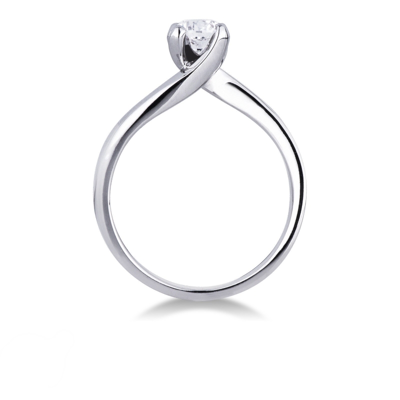 Bague solitaire avec un diamant de 0.50 ct en or blanc 18k Bague solitaire avec un diamant de 0.50 ct en or blanc 18k