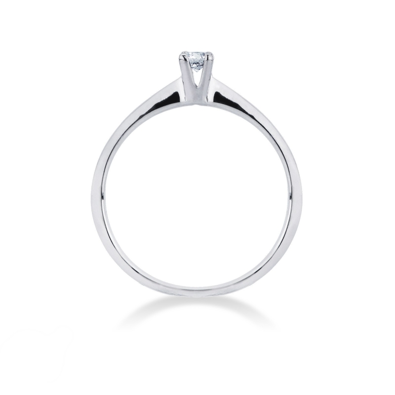 Bague de fiançailles or blanc 18k et diamant 0.10 ct Bague de fiançailles or blanc 18k et diamant 0.10 ct