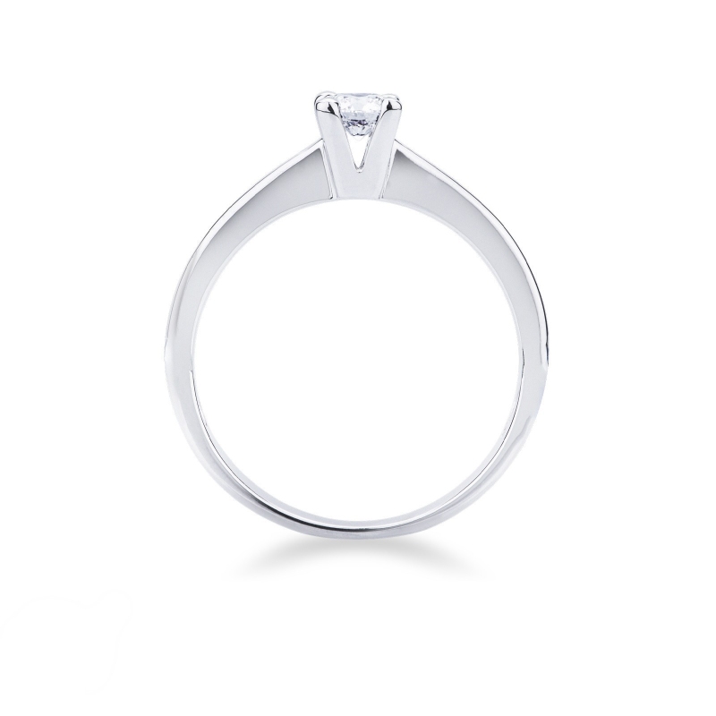 Solitaire en or blanc 18k et diamant 0.25 ct Solitaire en or blanc 18k et diamant 0.25 ct