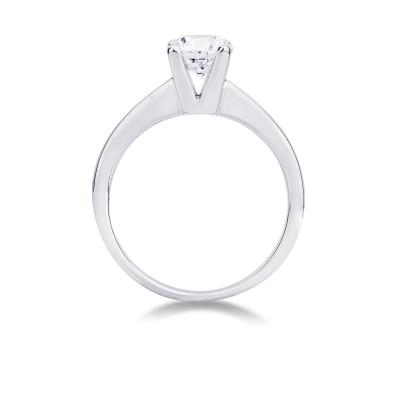Bague solitaire linéaire en or blanc 18ct avec diamant 1 carat