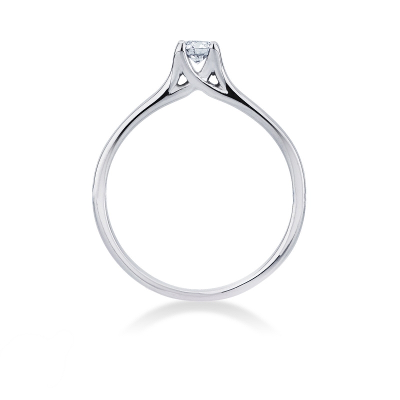 Bague solitaire diamant 0.20 ct en or blanc 18k