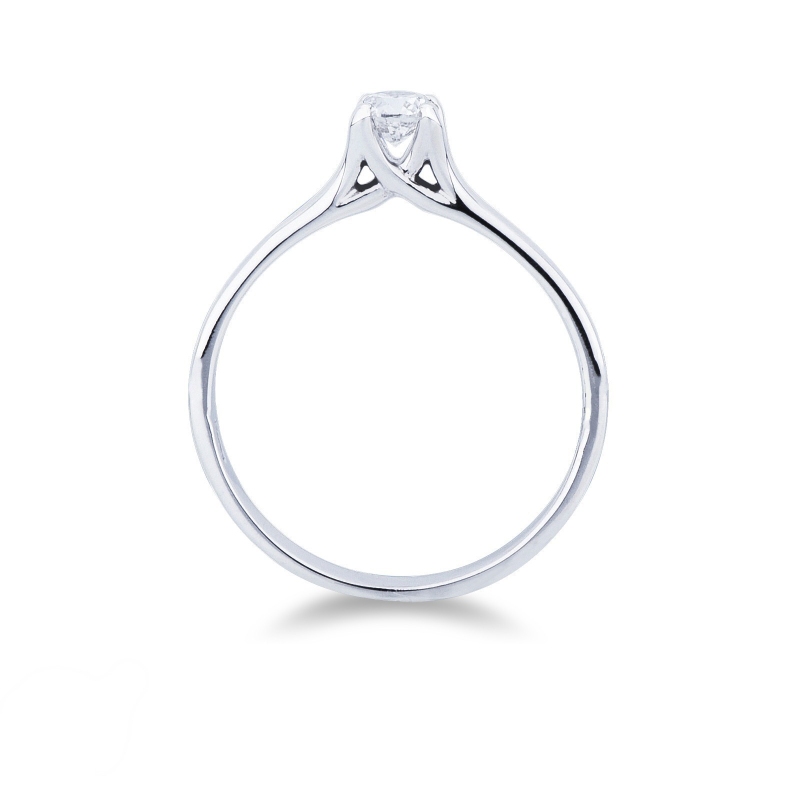Bague solitaire diamant 0.25 ct en or blanc 750
