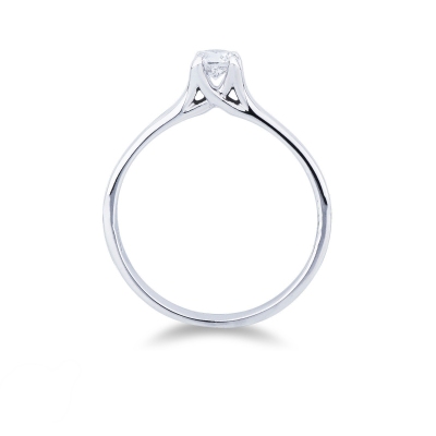 Bague solitaire diamant 0,25 ct en or blanc 18k