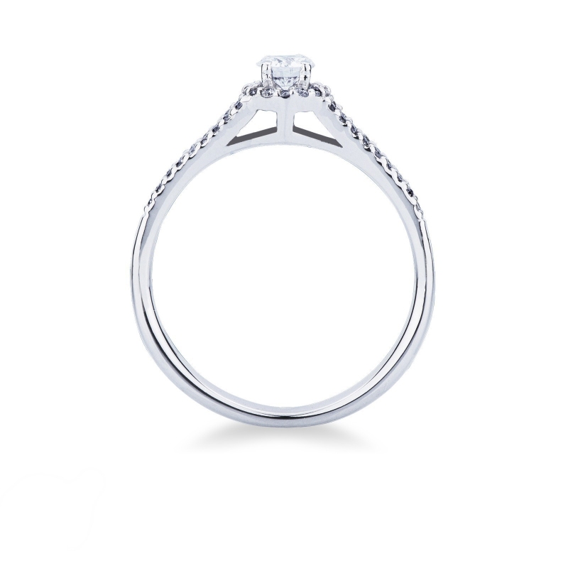 Bague solitaire avec diamant central 0.20 ct  Bague solitaire avec diamant central 0.20 ct