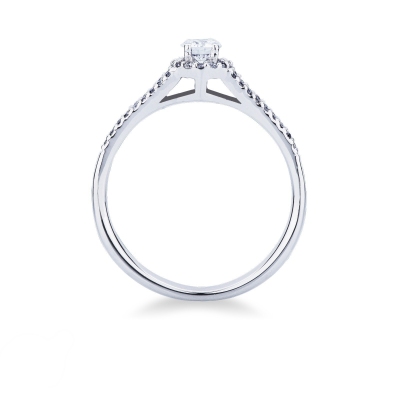 Bague solitaire avec diamant central 0.20 ct 