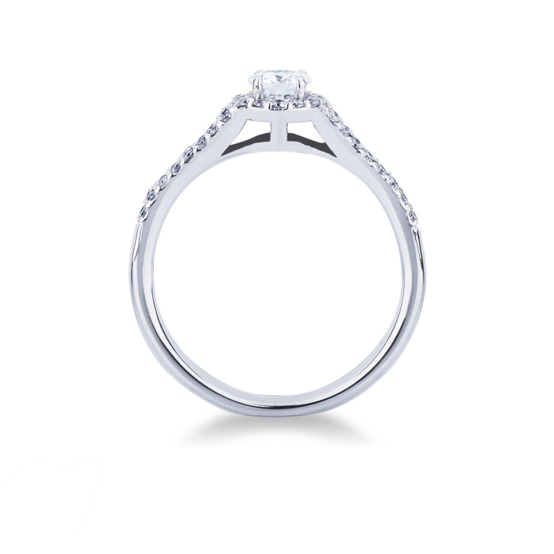 Bague solitaire avec diamant central 0.30 ct  Bague solitaire avec diamant central 0.30 ct