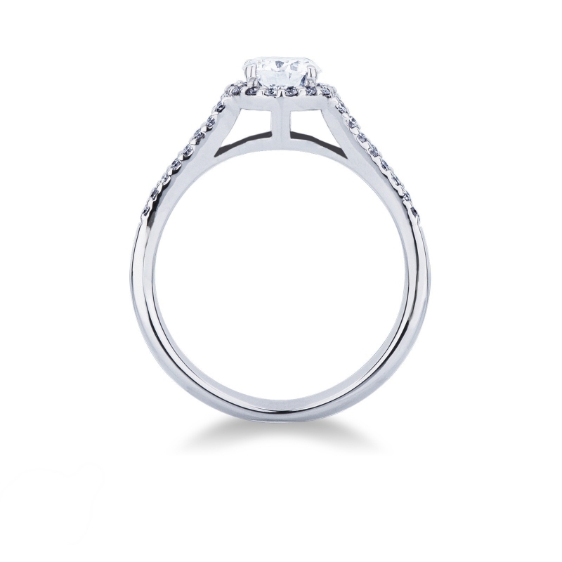 Bague solitaire avec diamant central 0.50 ct Bague solitaire avec diamant central 0.50 ct