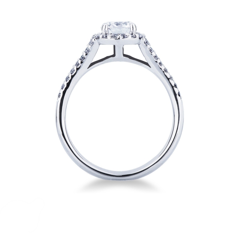 Bague solitaire avec diamant central 0.70 ct  Bague solitaire avec diamant central 0.70 ct