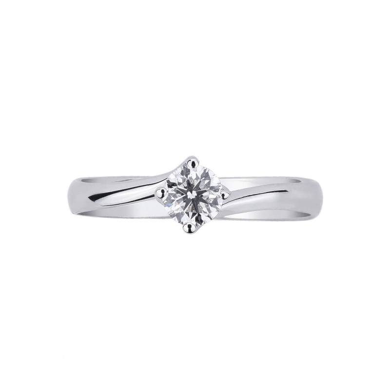Bague Solitaire 4 Griffes avec Diamant 0,40 ct