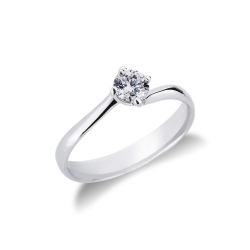 Bague Solitaire 4 Griffes avec Diamant 0,40 ct