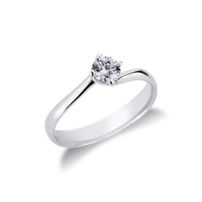 Bague Solitaire 4 Griffes avec Diamant 0,40 ct