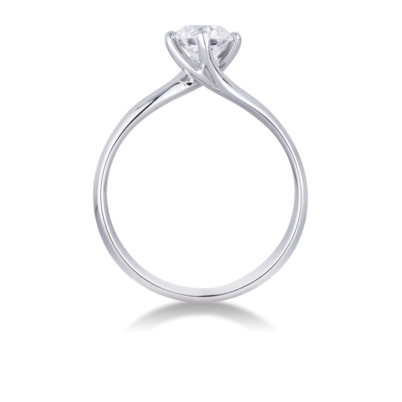 Bague solitaire à griffes confort 0,70 ct Bague solitaire à griffes confort 0,70 ct