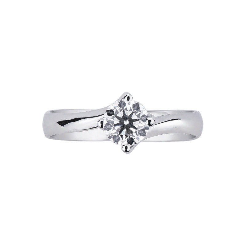 Bague solitaire à griffes confort 0,70 ct Bague solitaire à griffes confort 0,70 ct