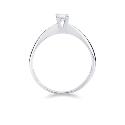 Bague Solitaire Diamant 0,25 ct en Or Blanc 18k