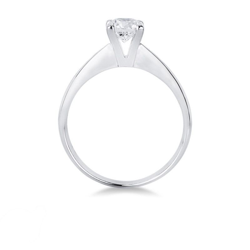 Bague en or blanc 18k avec diamant 0,90 carats