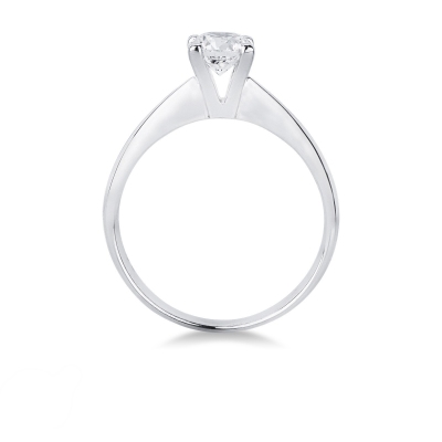 Bague en or blanc 18k avec diamant 0,90 carats