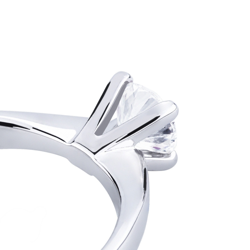 Bague solitaire diamant en or blanc 18 carats Bague solitaire diamant en or blanc 18 carats