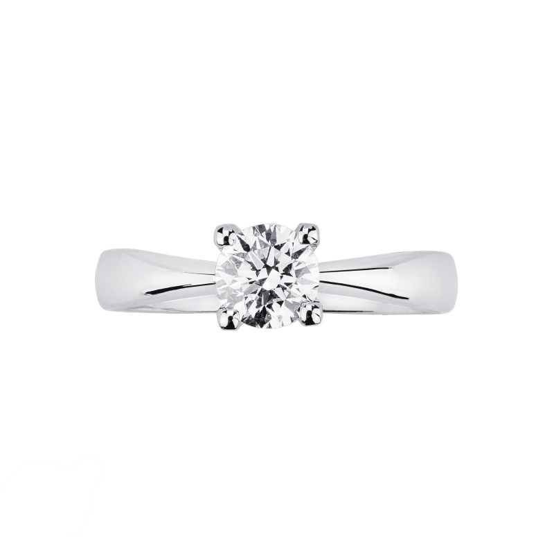 Bague solitaire diamant en or blanc 18 carats Bague solitaire diamant en or blanc 18 carats