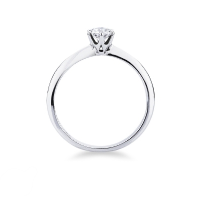 Solitaire or blanc 18k diamant 0.40 ct 