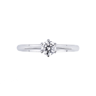 Solitaire or blanc 18k diamant 0.40 ct 