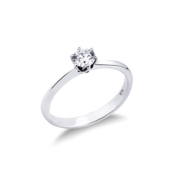 Solitaire or blanc 18k diamant 0.40 ct