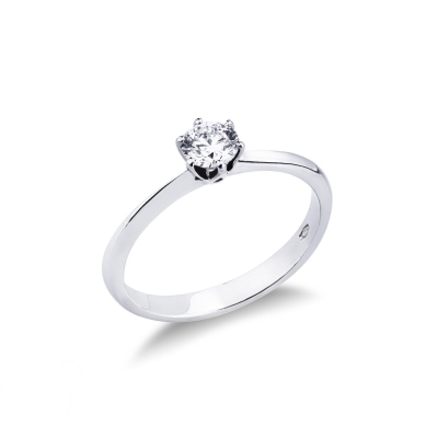Solitaire or blanc 18k diamant 0.40 ct 