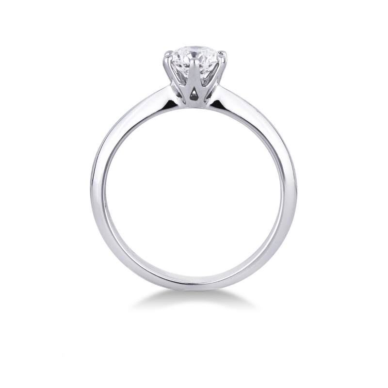 Bague diamant solitaire 0.70 ct et or blanc 18k Bague diamant solitaire 0.70 ct et or blanc 18k