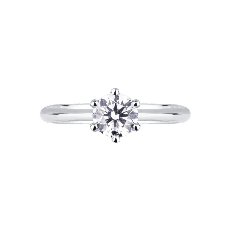 Bague diamant solitaire 0.70 ct et or blanc 18k Bague diamant solitaire 0.70 ct et or blanc 18k