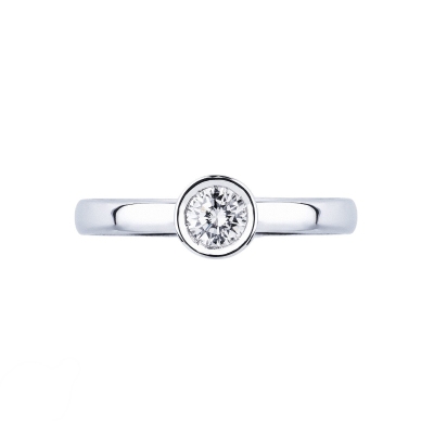 Bague solitaire avec un diamant 0.25 ct 