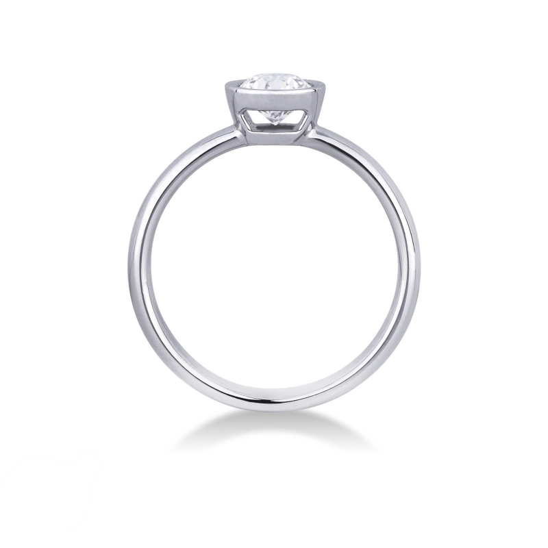 Solitaire en or blanc 18k diamant brillant 0.70 ct Solitaire en or blanc 18k diamant brillant 0.70 ct