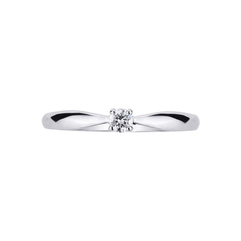 Solitaire en diamant 0.10 ct or blanc 18k  Solitaire en diamant 0.10 ct or blanc 18k
