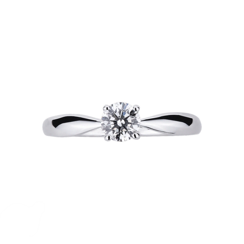 Bague de fiançailles en or blanc 18k avec diamant 0.50 ct Bague de fiançailles en or blanc 18k avec diamant 0.50 ct