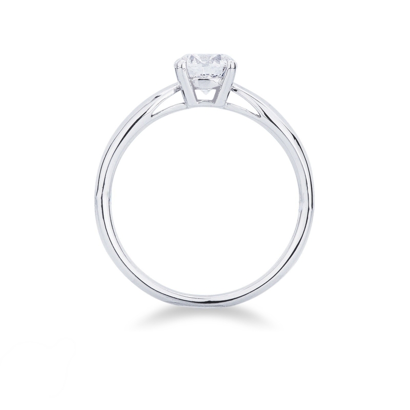 Bague solitaire avec diamant 0.90 carat en or blanc 18Kt Bague solitaire avec diamant 0.90 carat en or blanc 18Kt