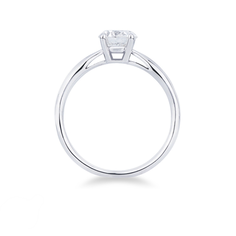 Bague solitaire avec diamant 1.00 carat en or blanc 18Kt Bague solitaire avec diamant 1.00 carat en or blanc 18Kt