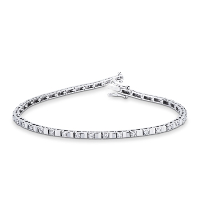 Bracelet tennis en or blanc et diamants pour femmes