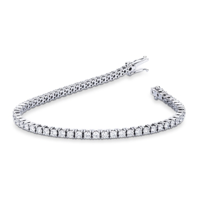 Bracelet tennis en or blanc 18k diamants