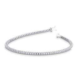 Bracelet tennis en or blanc 18k avec diamants