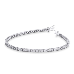 Bracelet rivière de diamants or blanc 750