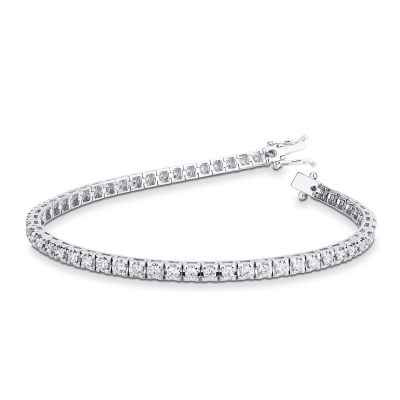 Bracelet tennis en or blanc 18k et diamants blancs