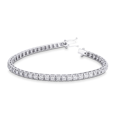 Tennis bracelet avec diamants or blanc 750