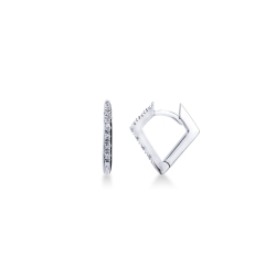 Boucles d'oreilles en or blanc 18ct avec diamants