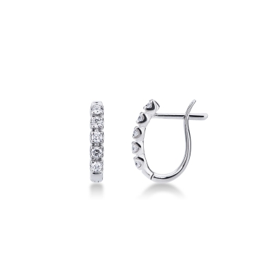 Boucles d’oreilles diamants et or blanc