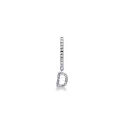 Pendentif personnalisé avec la lettre  D en diamants