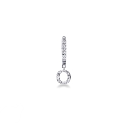 Pendentif personnalisé lettre O en diamants